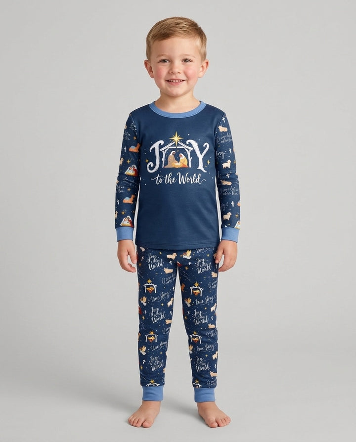 Joy To The World Bamboo Two Piece Long Sleeve Pajama Set
