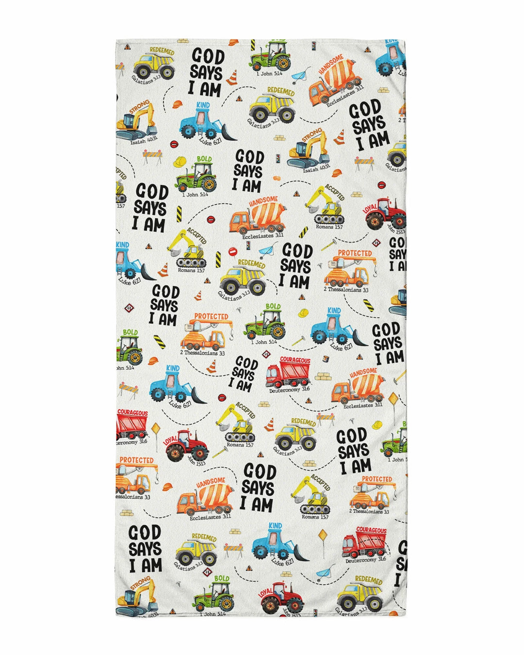 God Says I Am Boy Bamboo Beach Towel