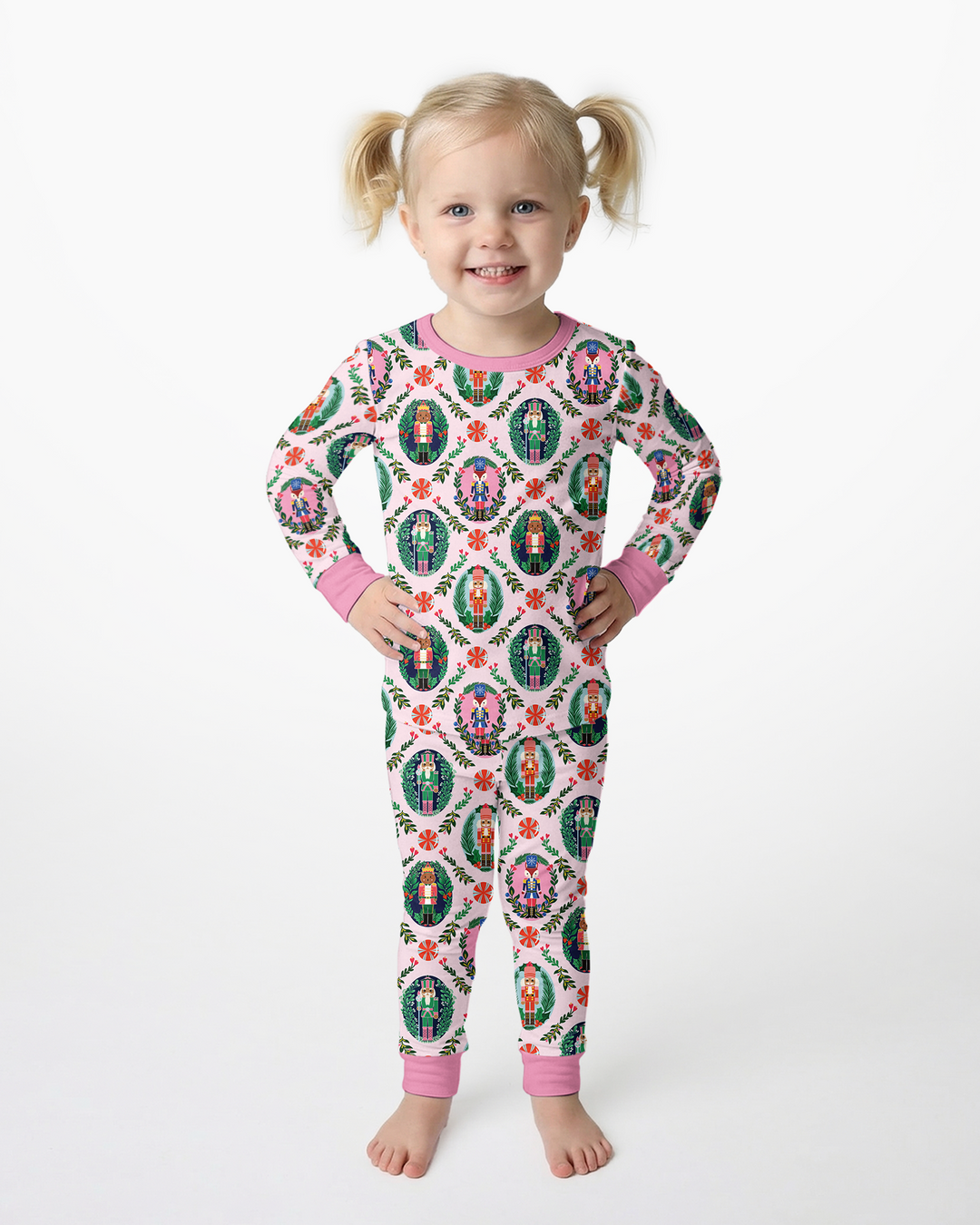 Whimsical Nutcracker Bamboo Two Piece Long Sleeve Pajama Set
