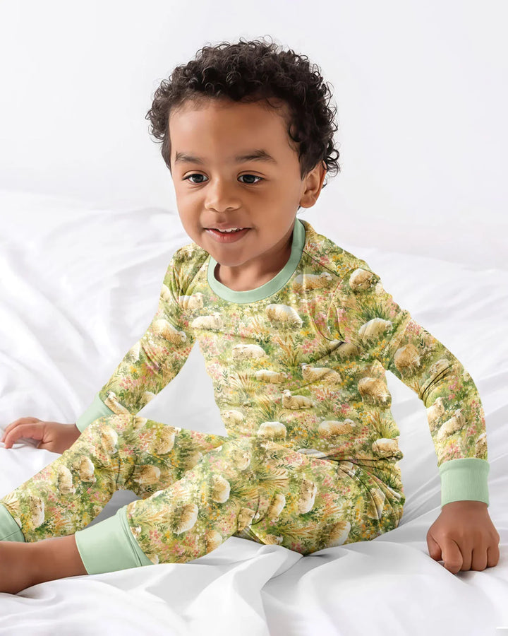 Template Bamboo Two Piece Long Sleeve Pyjamas Set