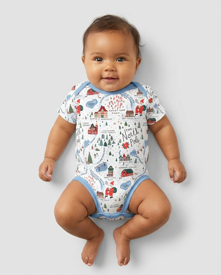The North Pole Map Bamboo Bodysuit