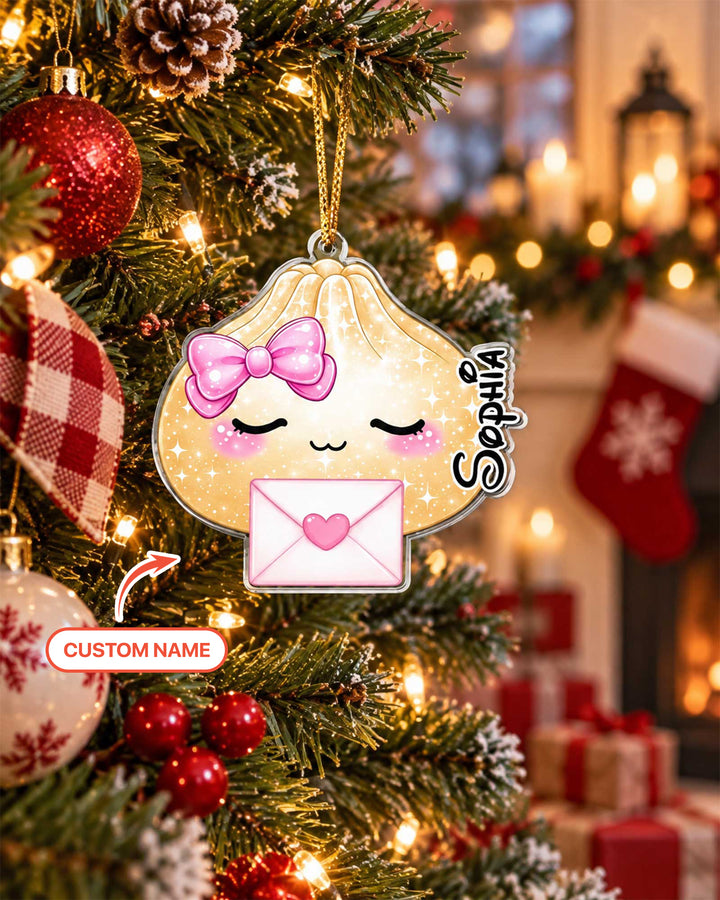 Merry Little Dumplings Personalized Acrylic Ornament