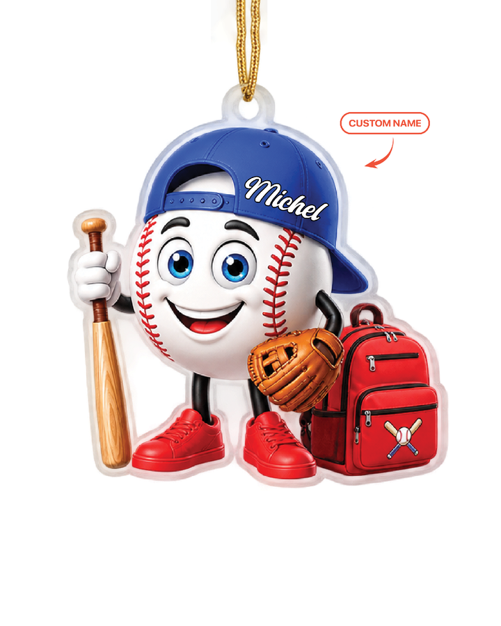 Baseball Softball Acrylic Ornament