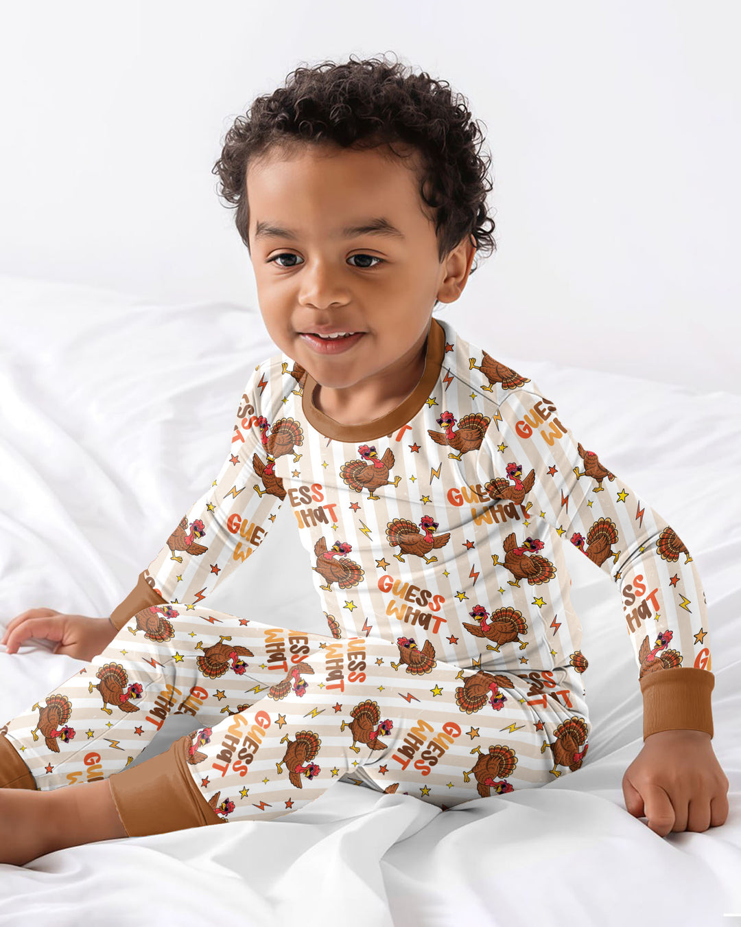 Guess What Turkey Butt Bamboo Two Piece Long Sleeve Pajama Set