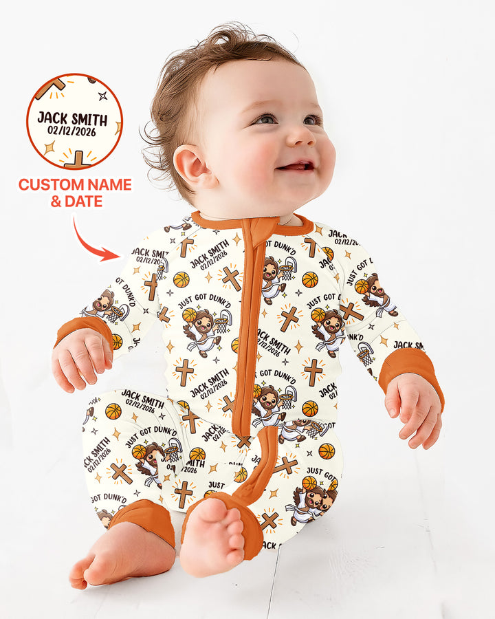 Personalized Baptism Just Got Dunk'd Bamboo Convertible Zippy