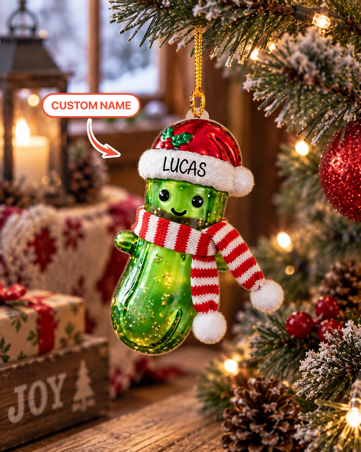 Funny Pickle Christmas Acrylic Ornament