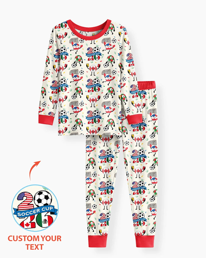 Soccer Squad 2026 Bamboo Two Piece Long Sleeve Pajama Set