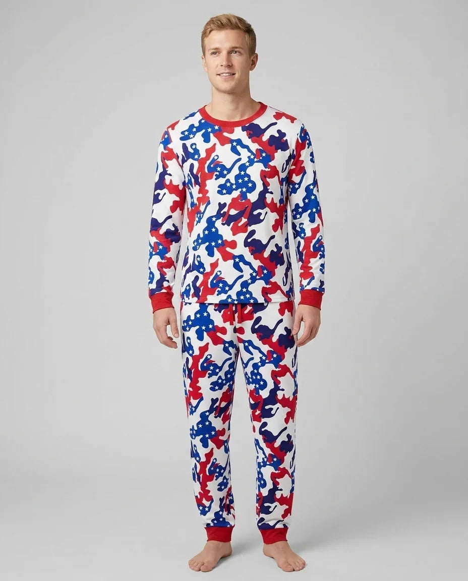 Patriot Camo Daddy & Me Matching Bamboo Men's Pajama Set