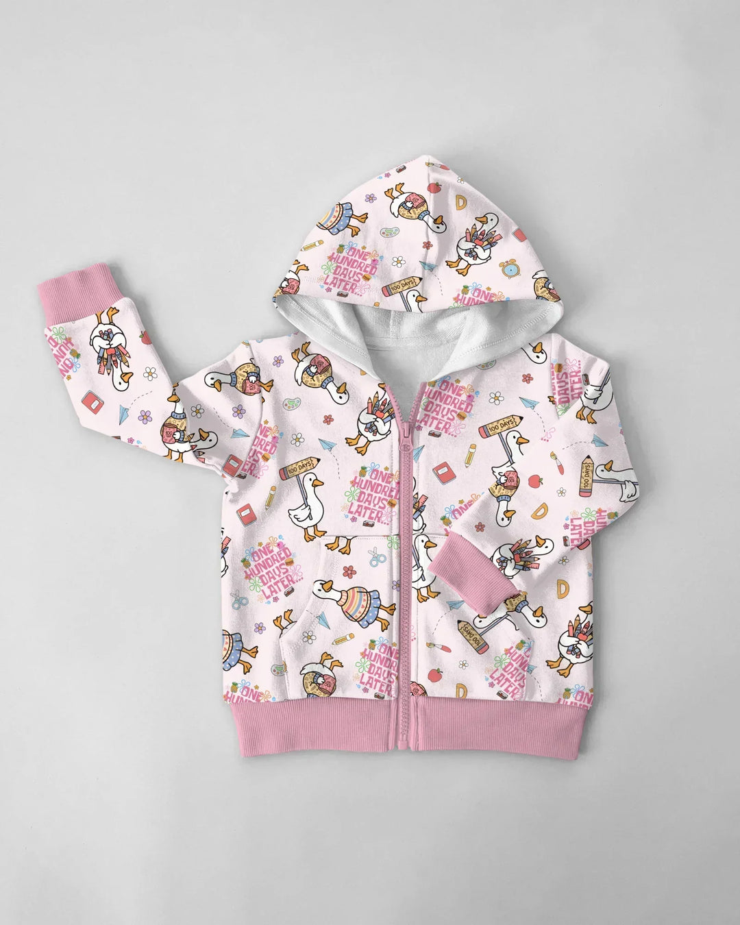 One Hundred Days Later Silly Goose Bamboo Zip Hoodie