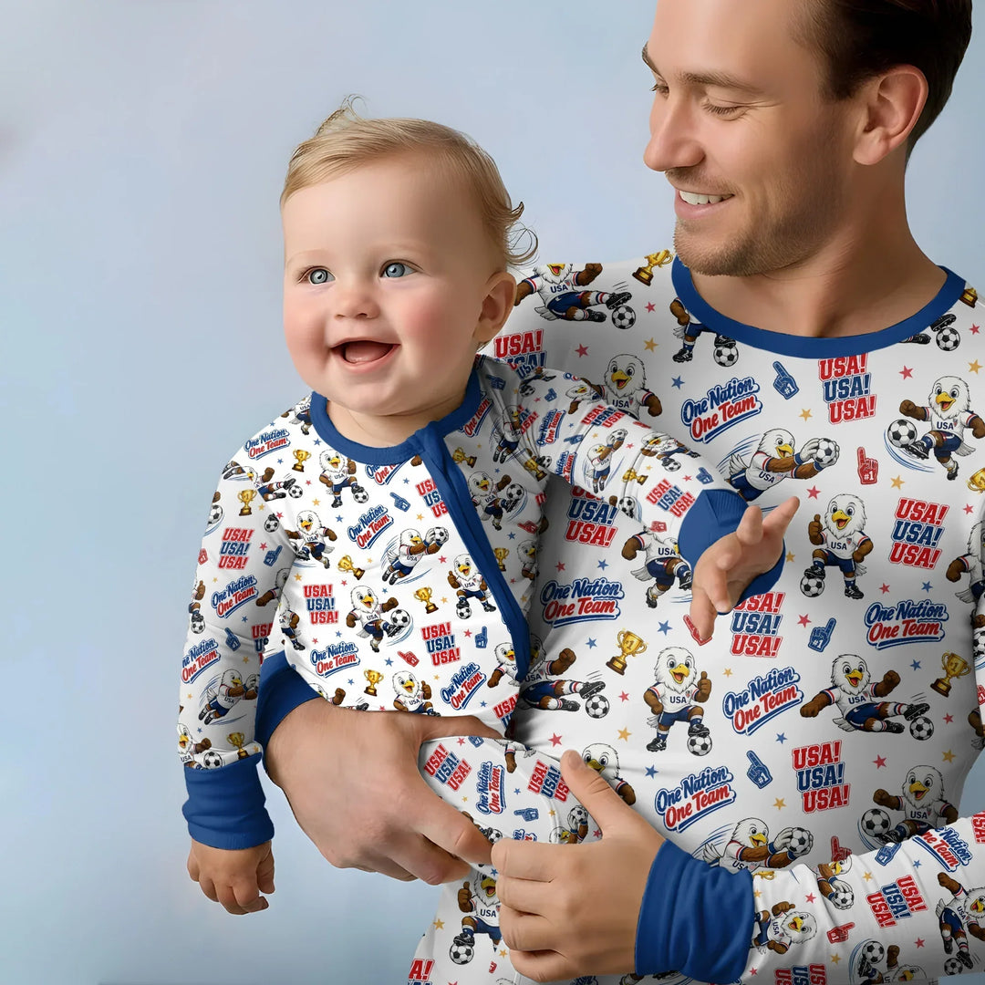 Soccer One Nation One Team Bamboo Men's Pajama Set
