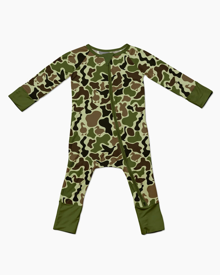 Mallard Duck Hunting Camouflage Bamboo Convertible Zippy