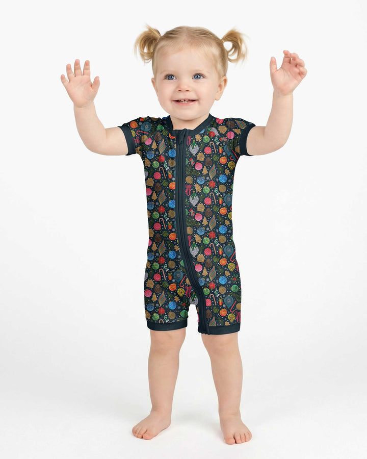 Holiday Ditsy Bamboo Shorty Zippy