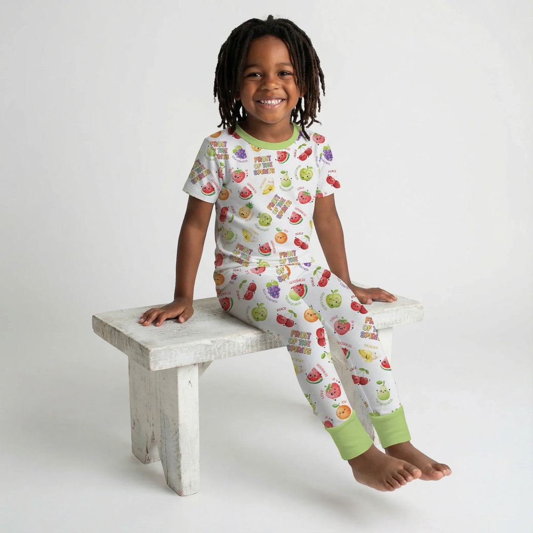 Fruit of the Spirit Bamboo Two Piece Short Sleeve Pajama Set