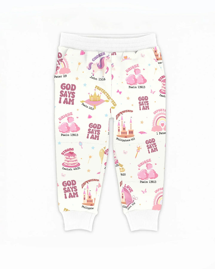 God Says I Am Girl Bamboo Jogger