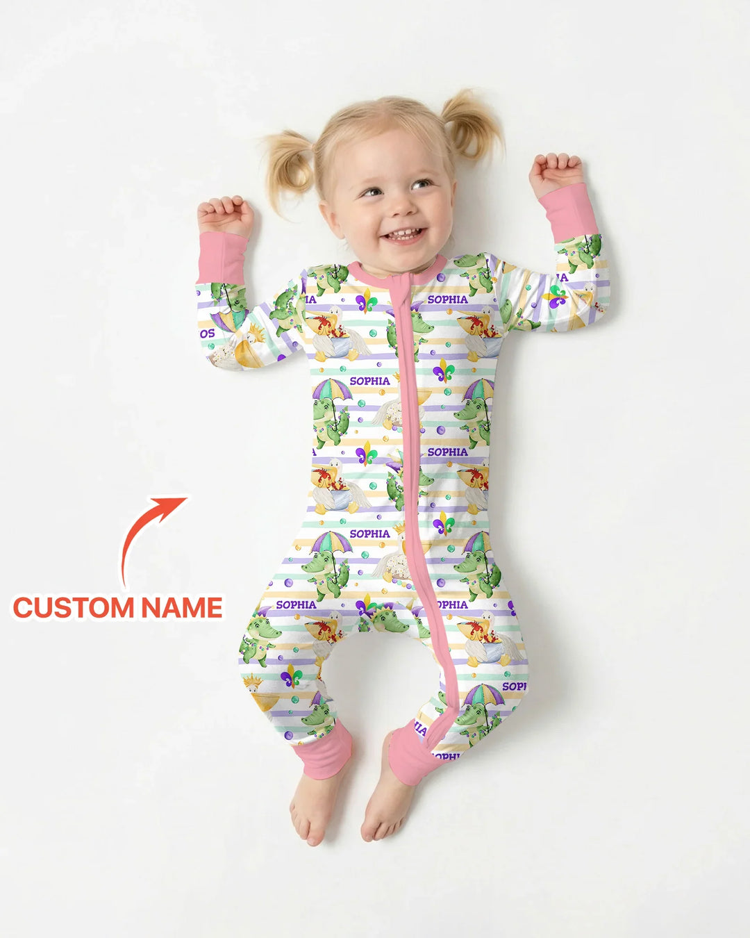 Happy Mardi Gras Adventure Family Matching Bamboo Convertible Zippy