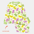 Custom Name Mardi Gras Alligator Bamboo Men's Pajama Set