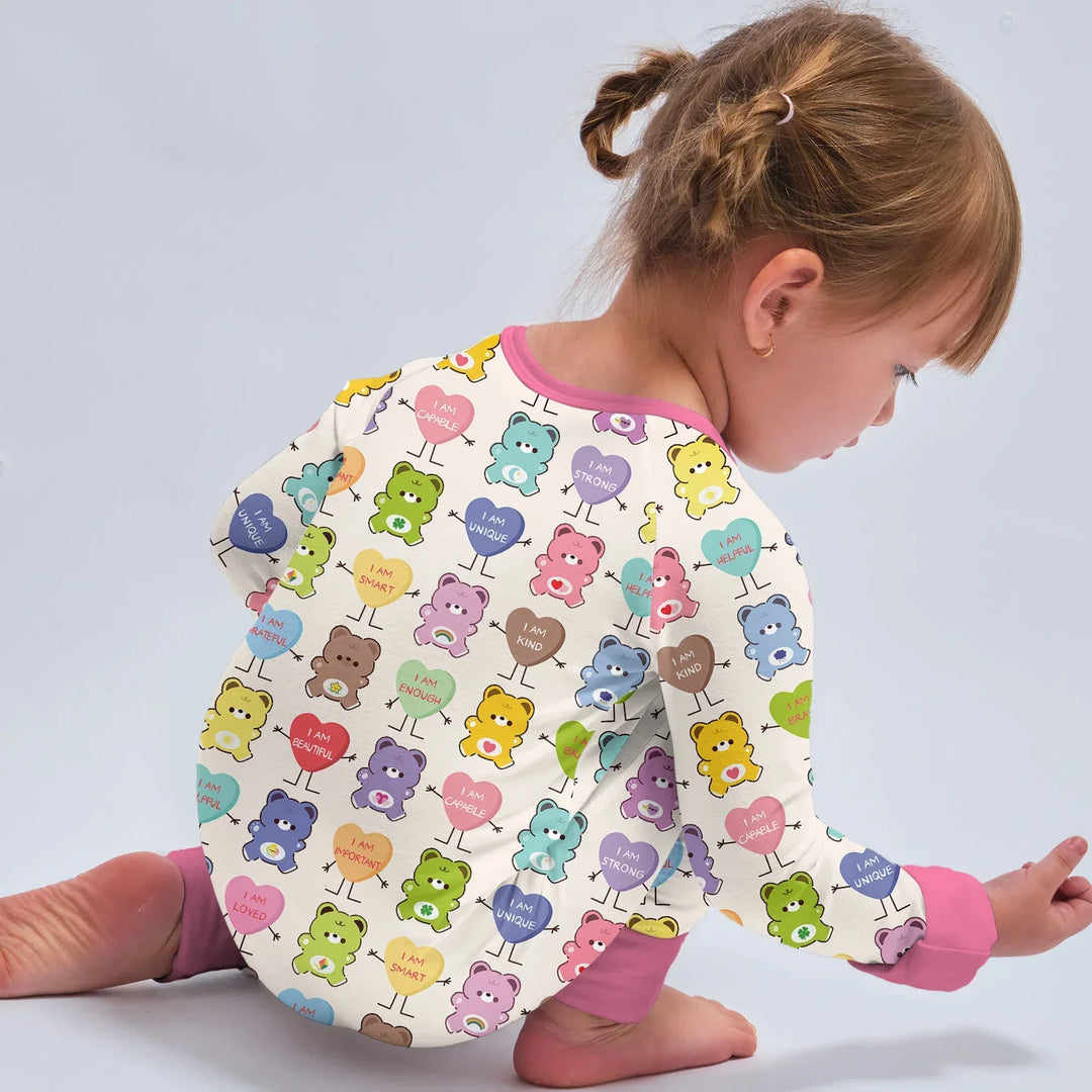 Rainbow Bears Affirmation Bamboo Convertible Zippy