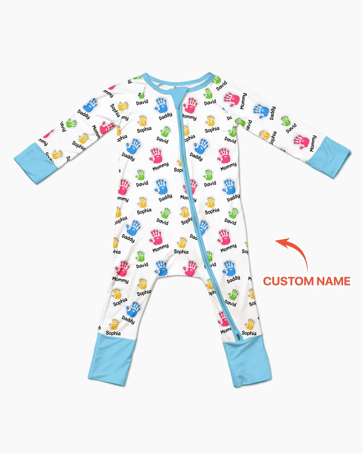First Mother Day - Handprints Bamboo Convertible Zippy
