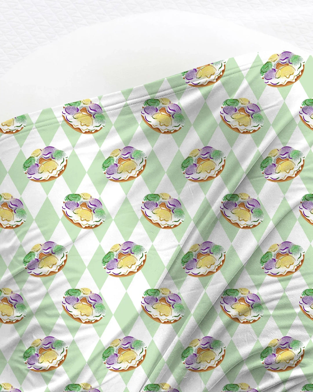 Mardi Gras Donut Bamboo Swaddle Blanket