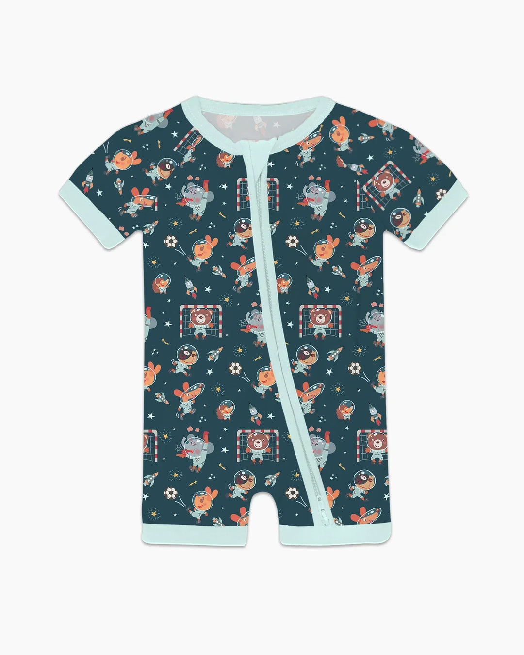Space Soccer Bamboo Shorty Zippy