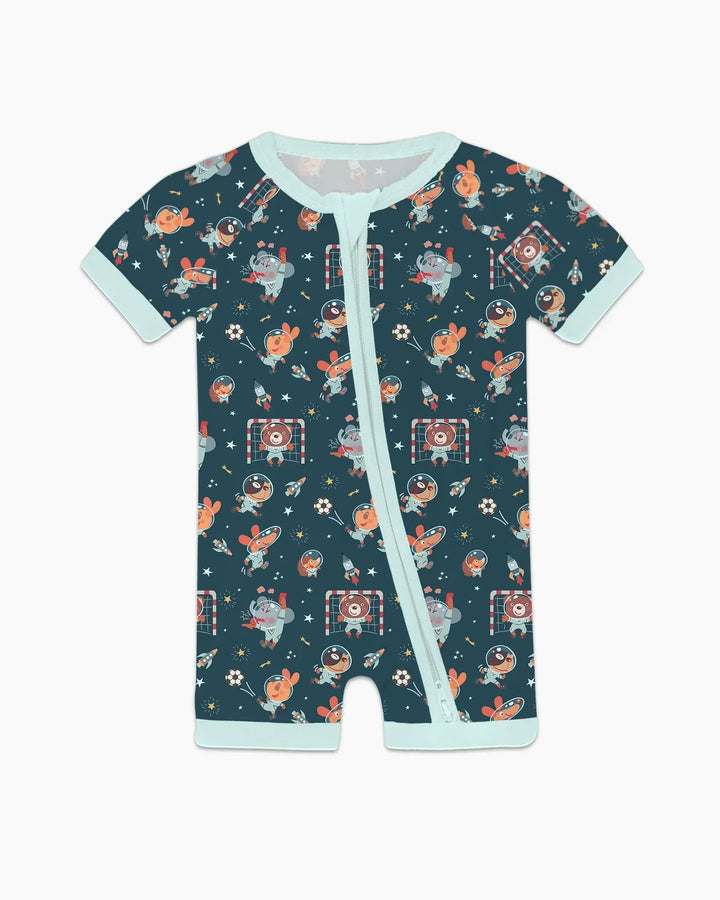 Space Soccer Bamboo Shorty Zippy