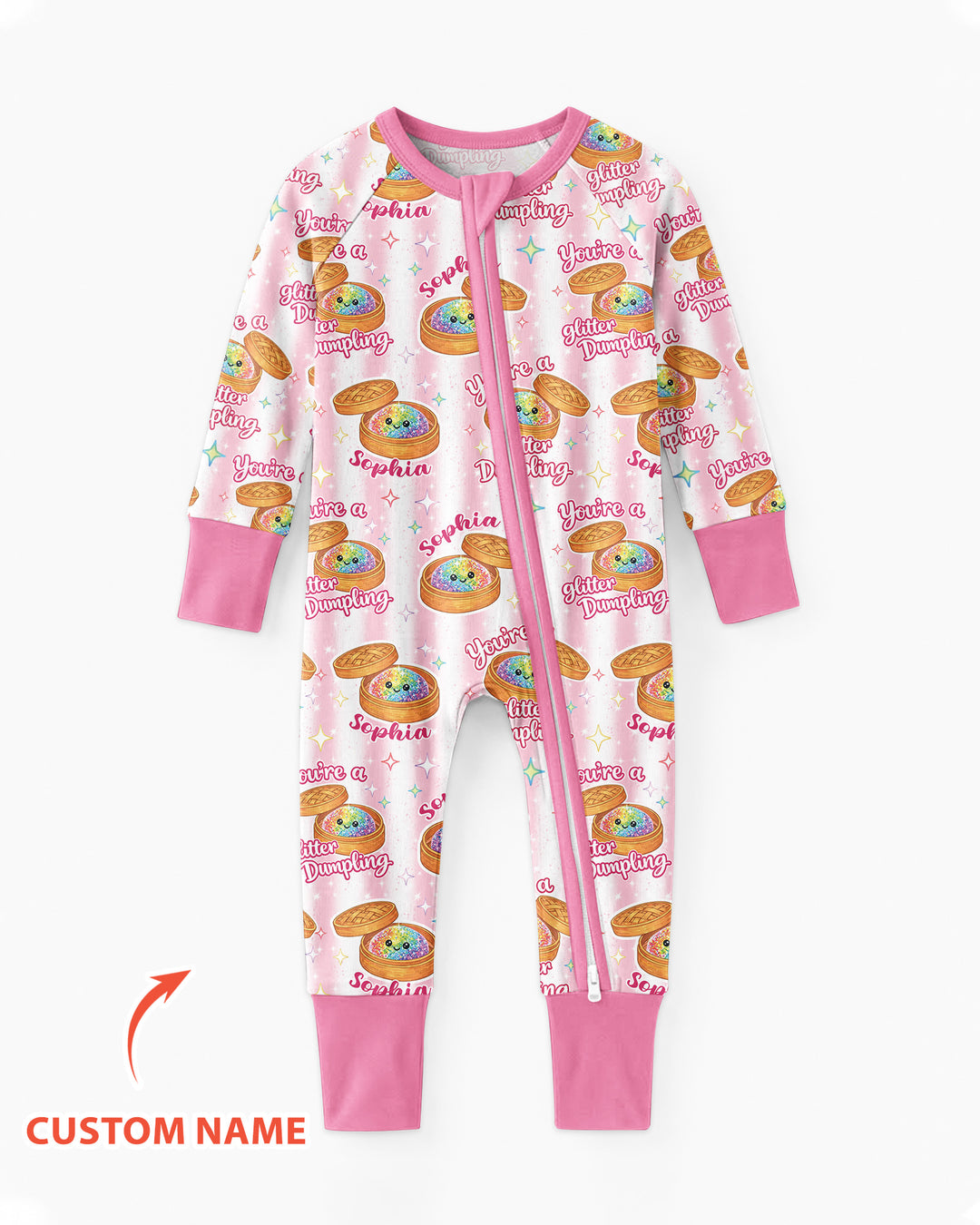 Personalized You're Glitter Dumpling Bamboo Convertible Zippy