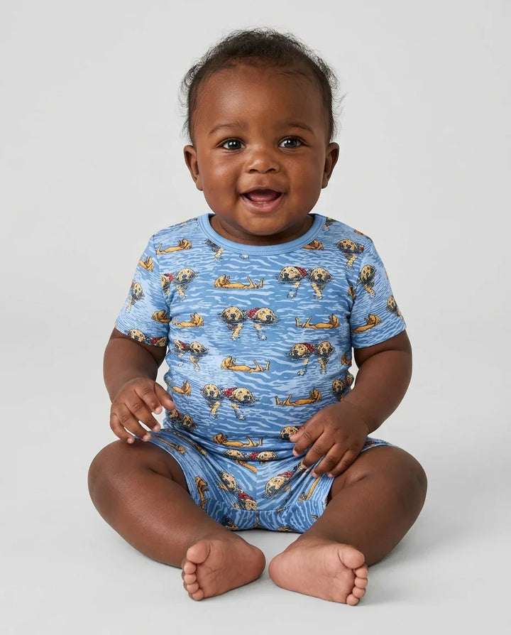 It's Lake Time Bamboo Two Piece Short Sleeve Shorts Pajama Set
