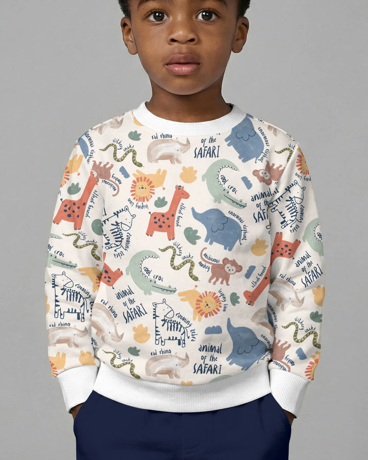 Funny African Animals Bamboo Crewneck Sweatshirt