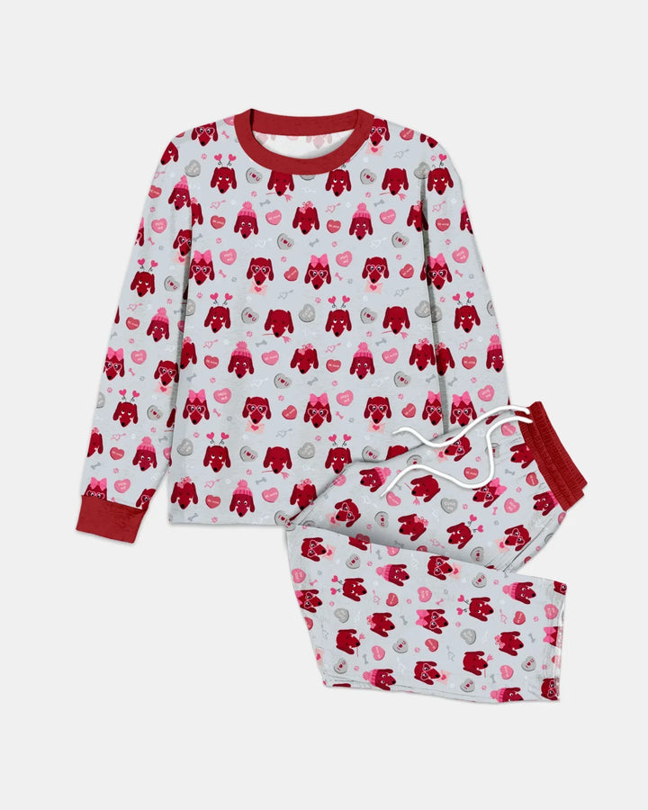 Dachshund Is My Valentine Bamboo Men's Pajama Set