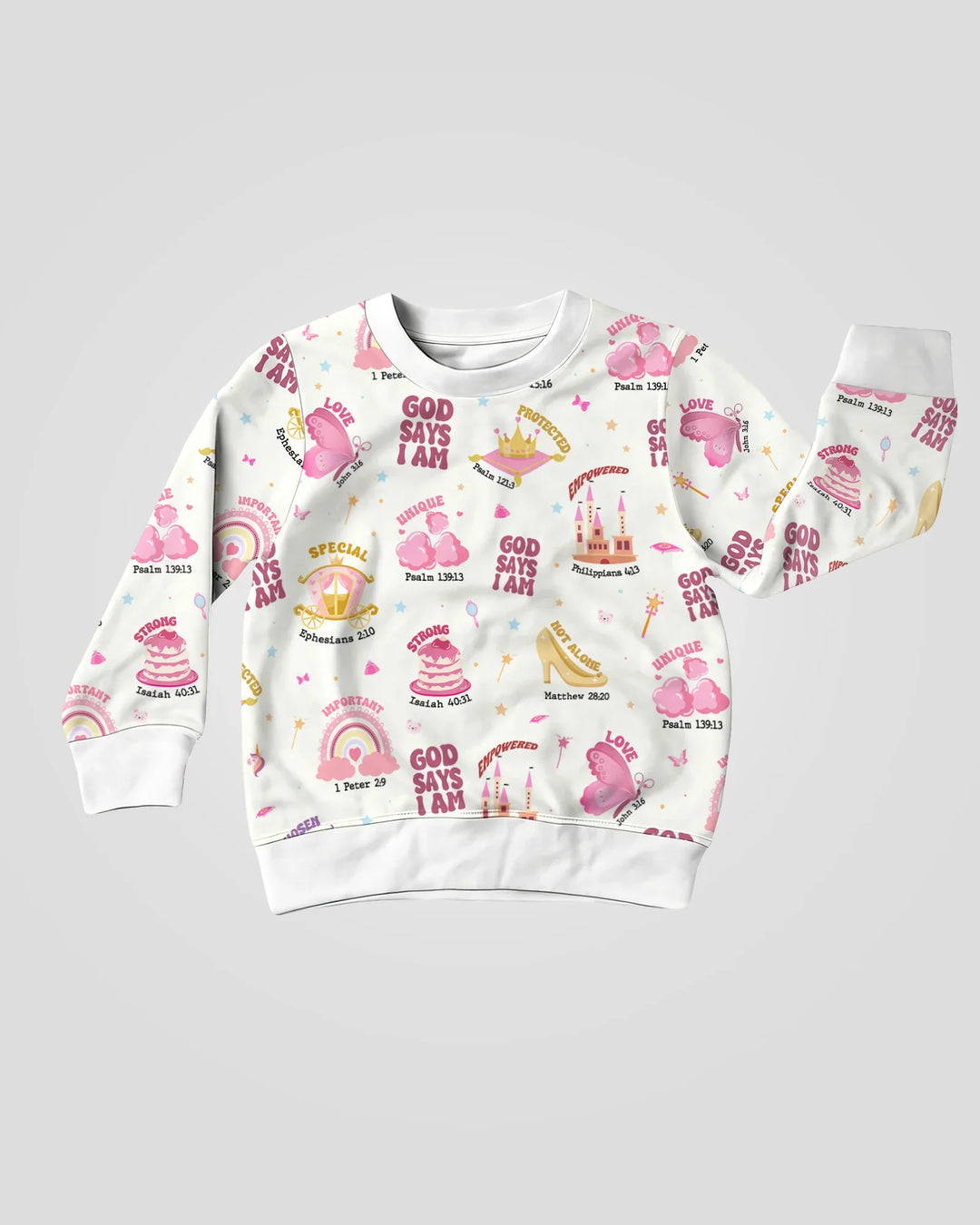 God Says I Am Girl Bamboo Crewneck Sweatshirt