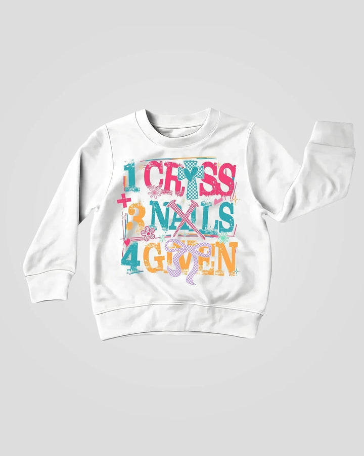 1 Cross 3 Nails 4 Given Bamboo Crewneck Sweatshirt