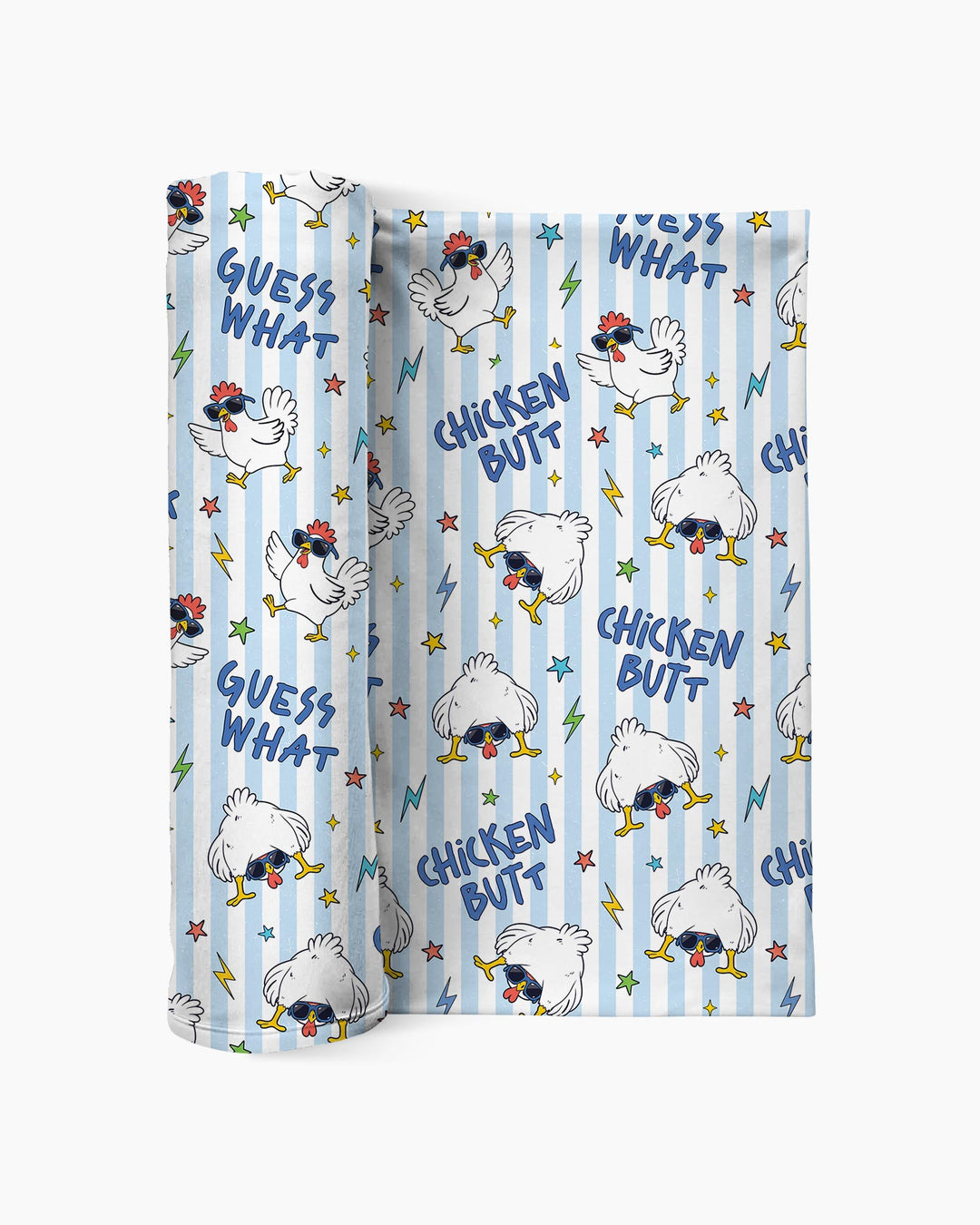 Guess What? Chicken Butt! swaddle blanket