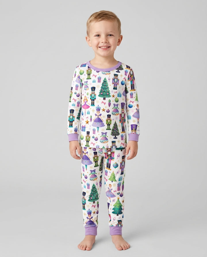 Nutcracker Wonderland Bamboo Two Piece Long Sleeve Pajama Set