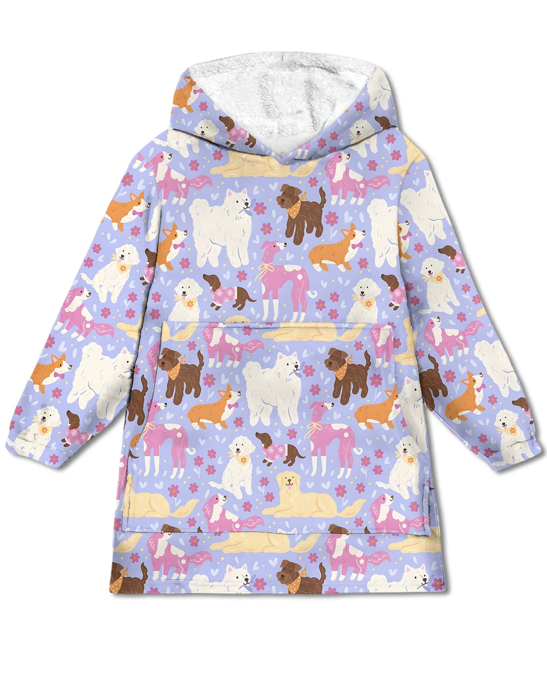 Floral Pawty Wearable Bamboo Blanket Hoodie