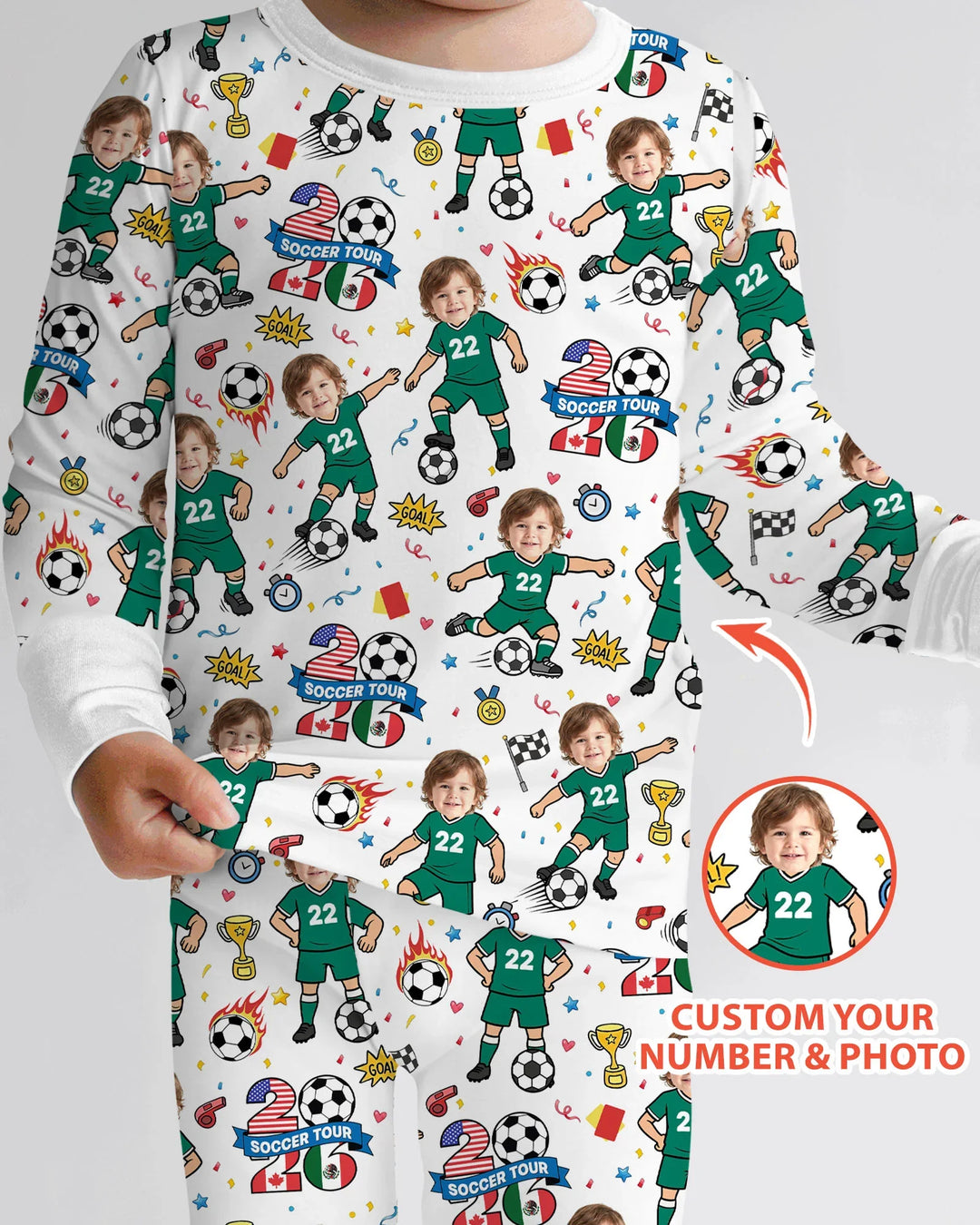 Soccer Tour 2026 Best Player Bamboo Two Piece Long Sleeve Pajama Set