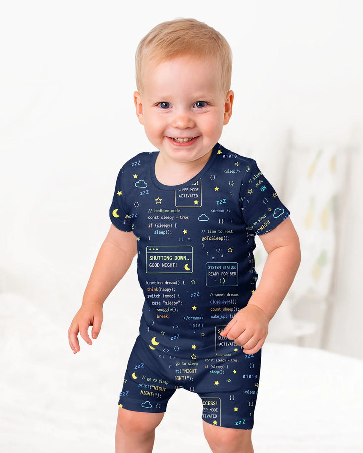 It Techy Job Matching Dad and Son Bamboo Two Piece Short Sleeve Shorts Pajama Set