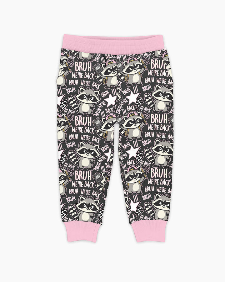 Bruh We're Back Raccoon Bamboo Jogger