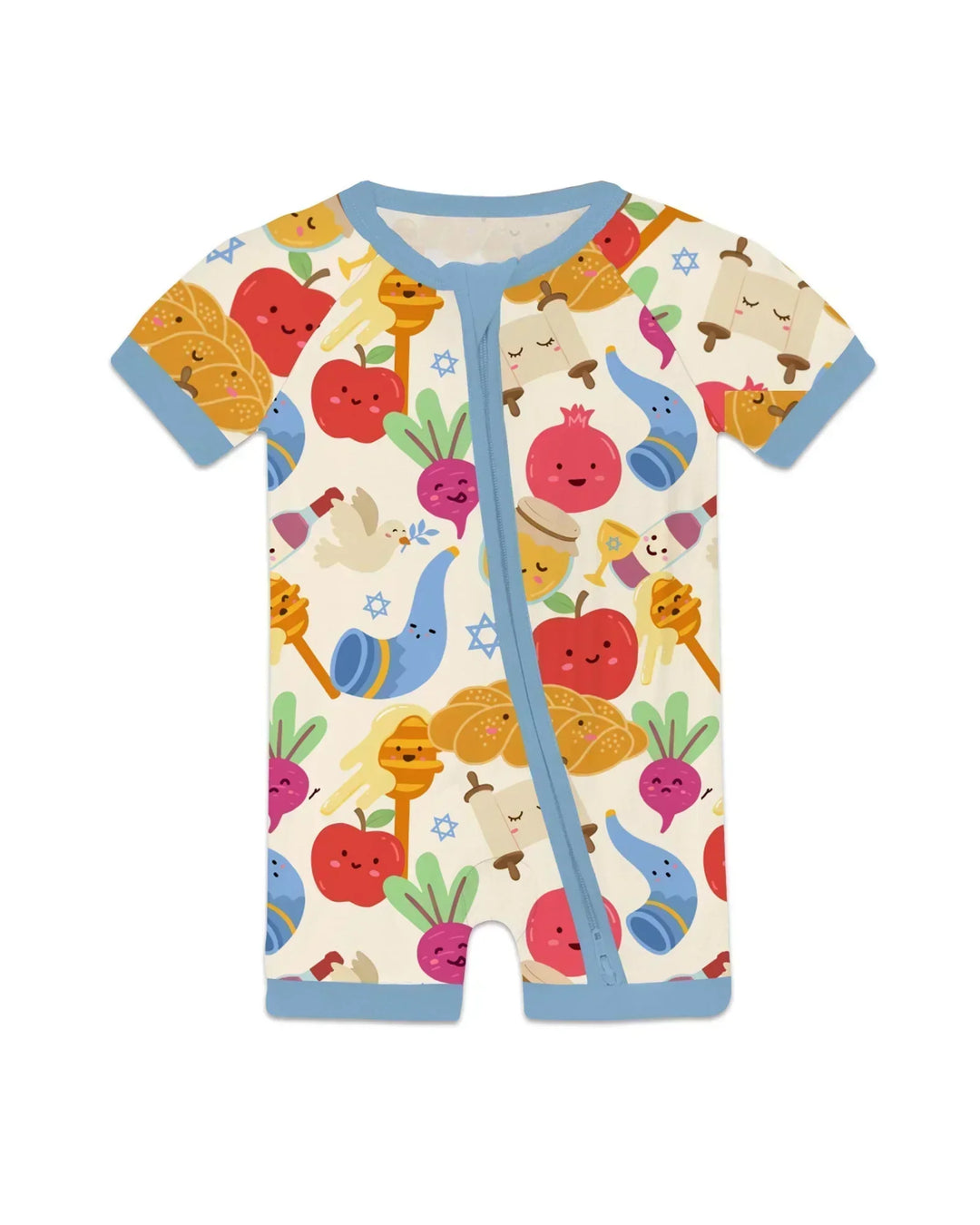 Shana Tova Rosh Hashanah Bamboo Shorty Zippy