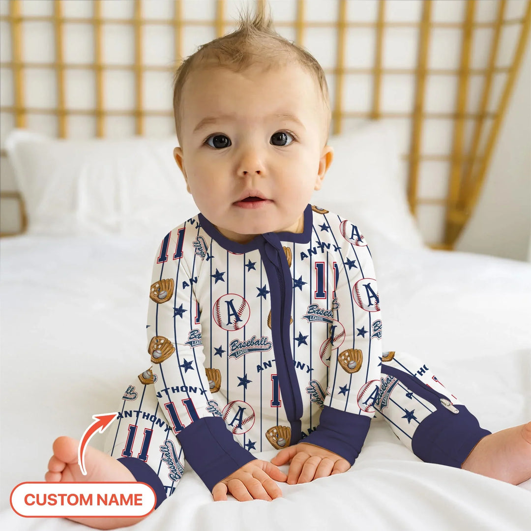 Custom Name Baseball Time Bamboo Convertible Zippy