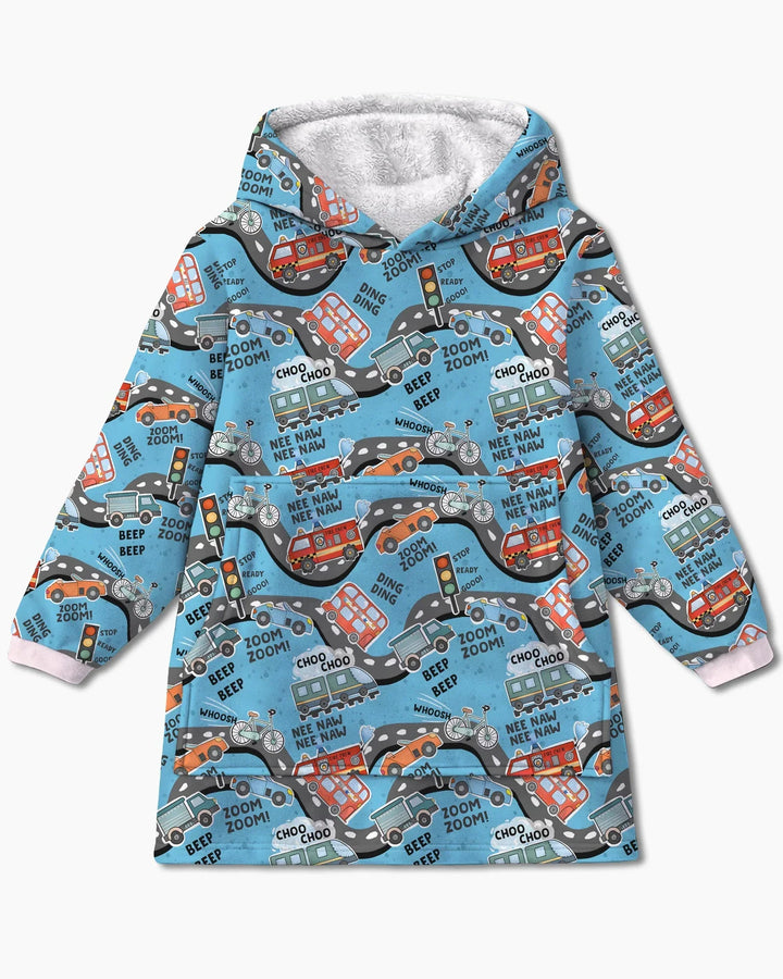 Zoom Zoom Beep Beep Bamboo Blanket Hoodie