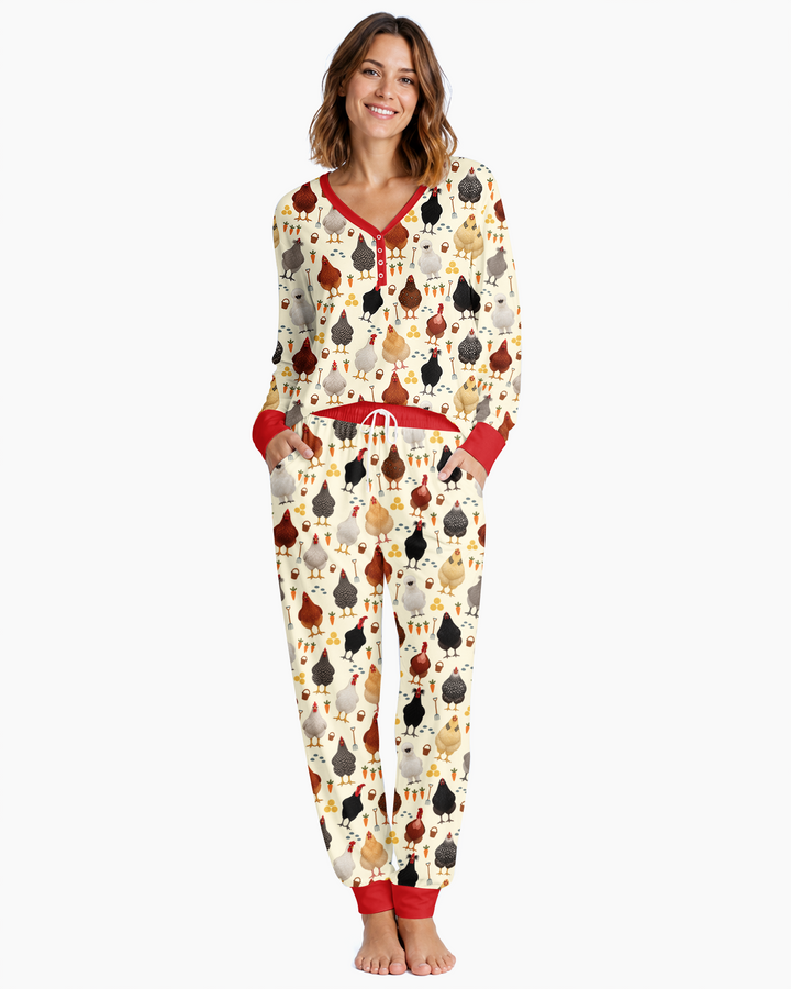 Little Chicken Farmer Bamboo Women Pajama Set