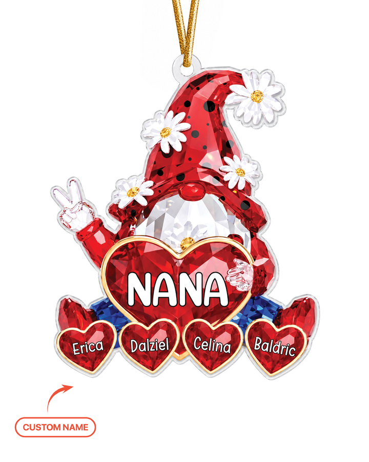 Gnome Grandma's Sweetheart Acrylic Ornament