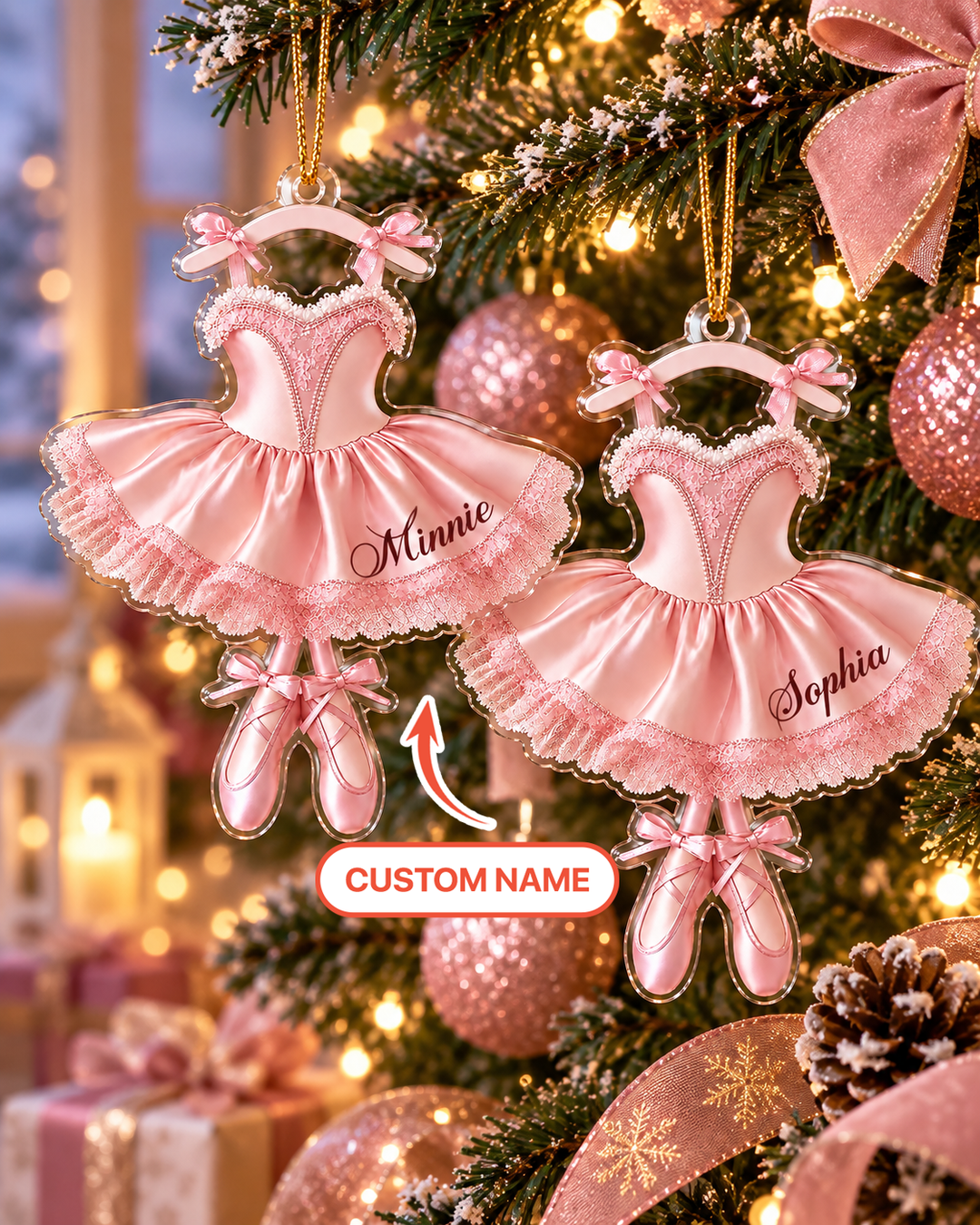 Sweet Ballerina Girls Acrylic Ornament