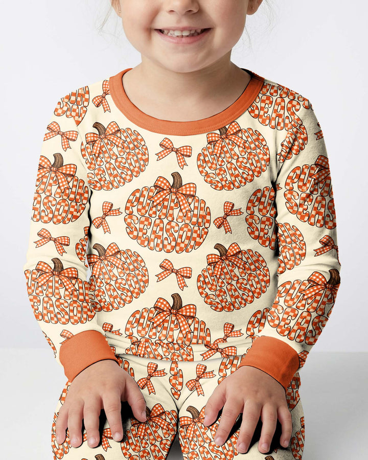 Pumpkin Season Bamboo Two Piece Long Sleeve Pajama Set