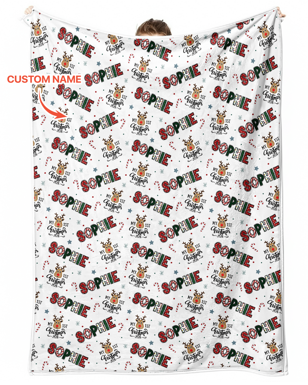 Custom Name "My First Christmas 2025" - Bamboo Blanket (S)