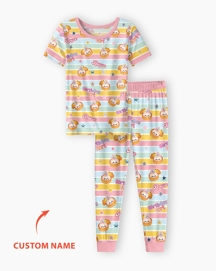 CUSTOM Template Bamboo Two Piece Short Sleeve Pyjamas Set