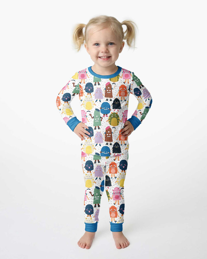 (Not So) Scary Monsters Bamboo Two Piece Long Sleeve Pajama Set