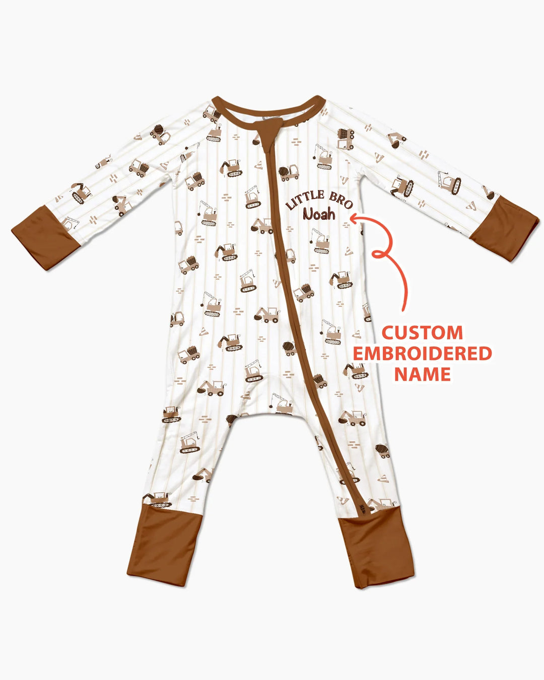 Custom Embroidered Name Constructor Little Bro Bamboo Convertible Zippy