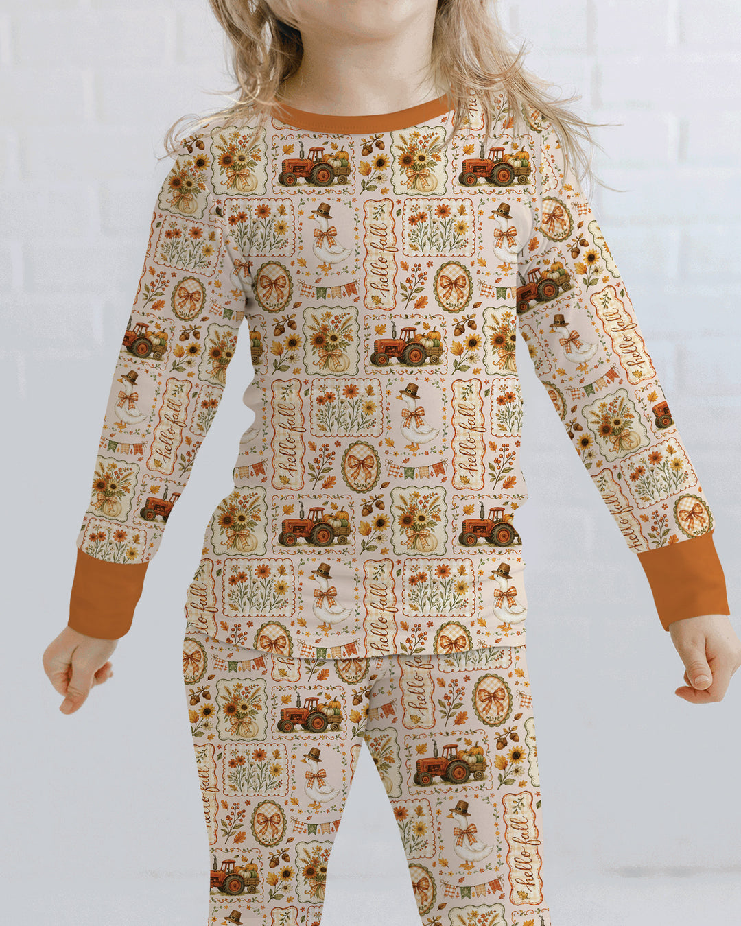 Template Bamboo Two Piece Long Sleeve Pyjamas Set