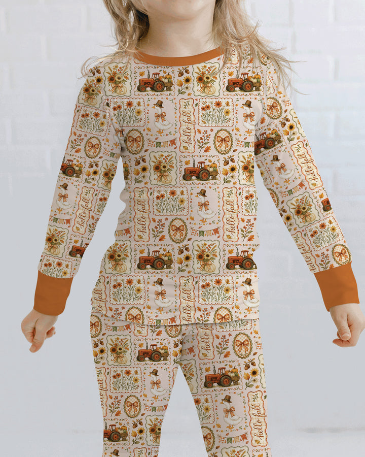 Template Bamboo Two Piece Long Sleeve Pyjamas Set